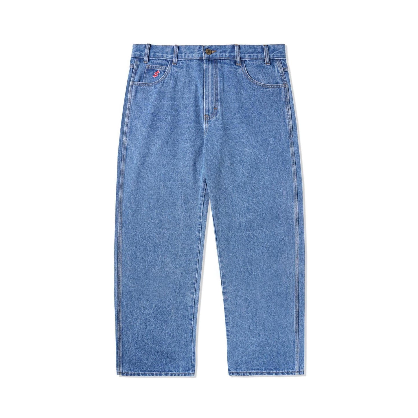 Baggy Denim Jeans, Washed Indigo