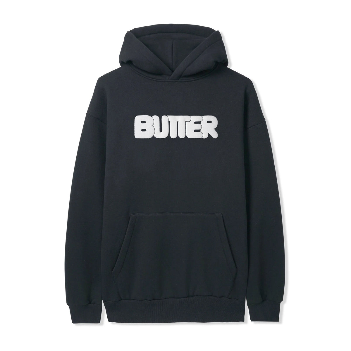 Puff Rounded Logo Hood, Washed Black