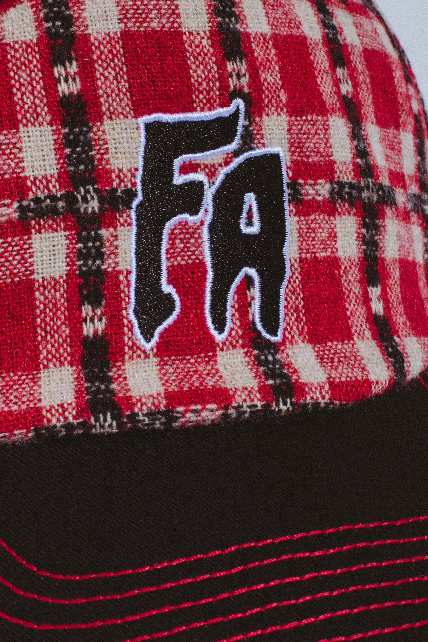 Seduction Plaid Hat, Red Plaid
