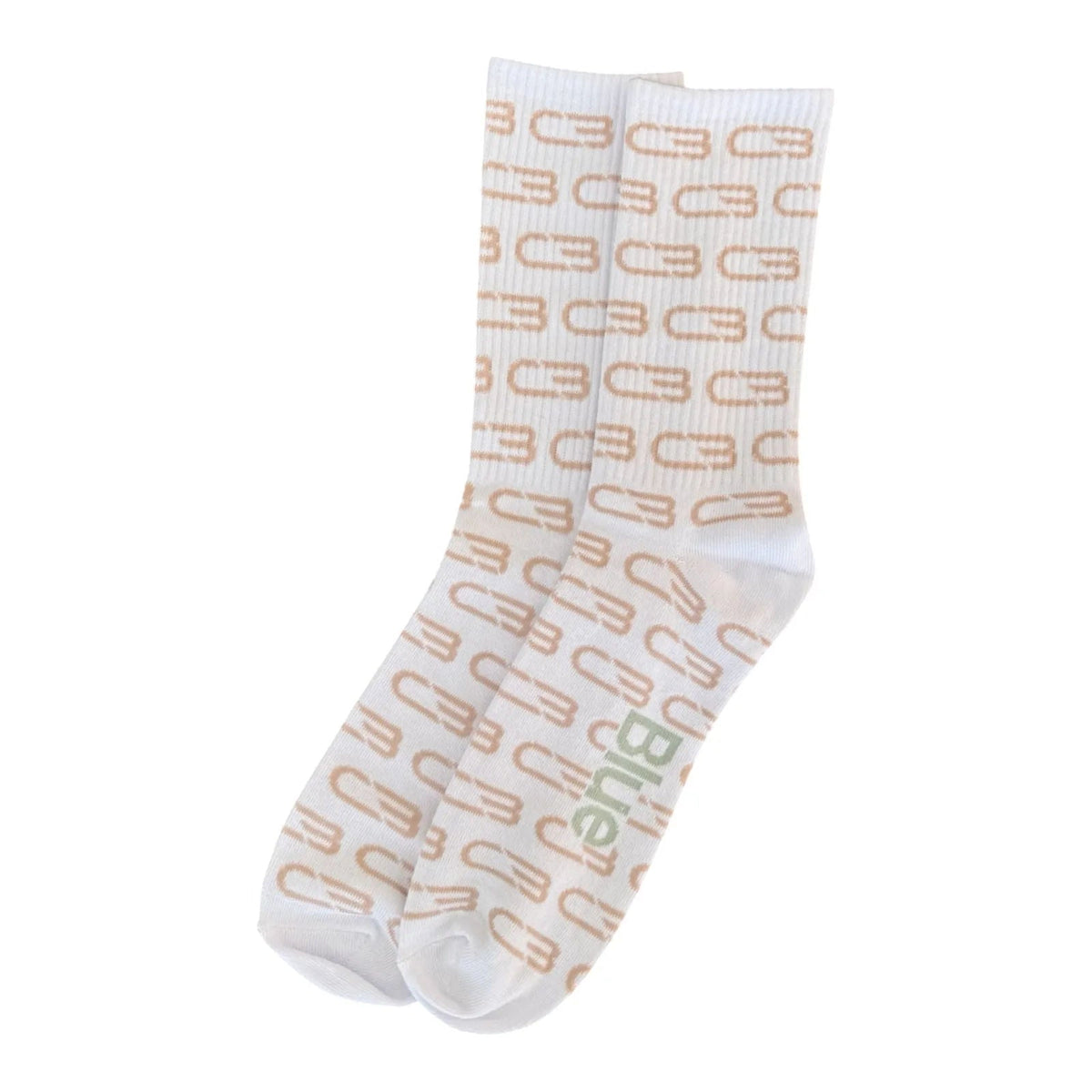 Concept Blue Athletic Socks, White