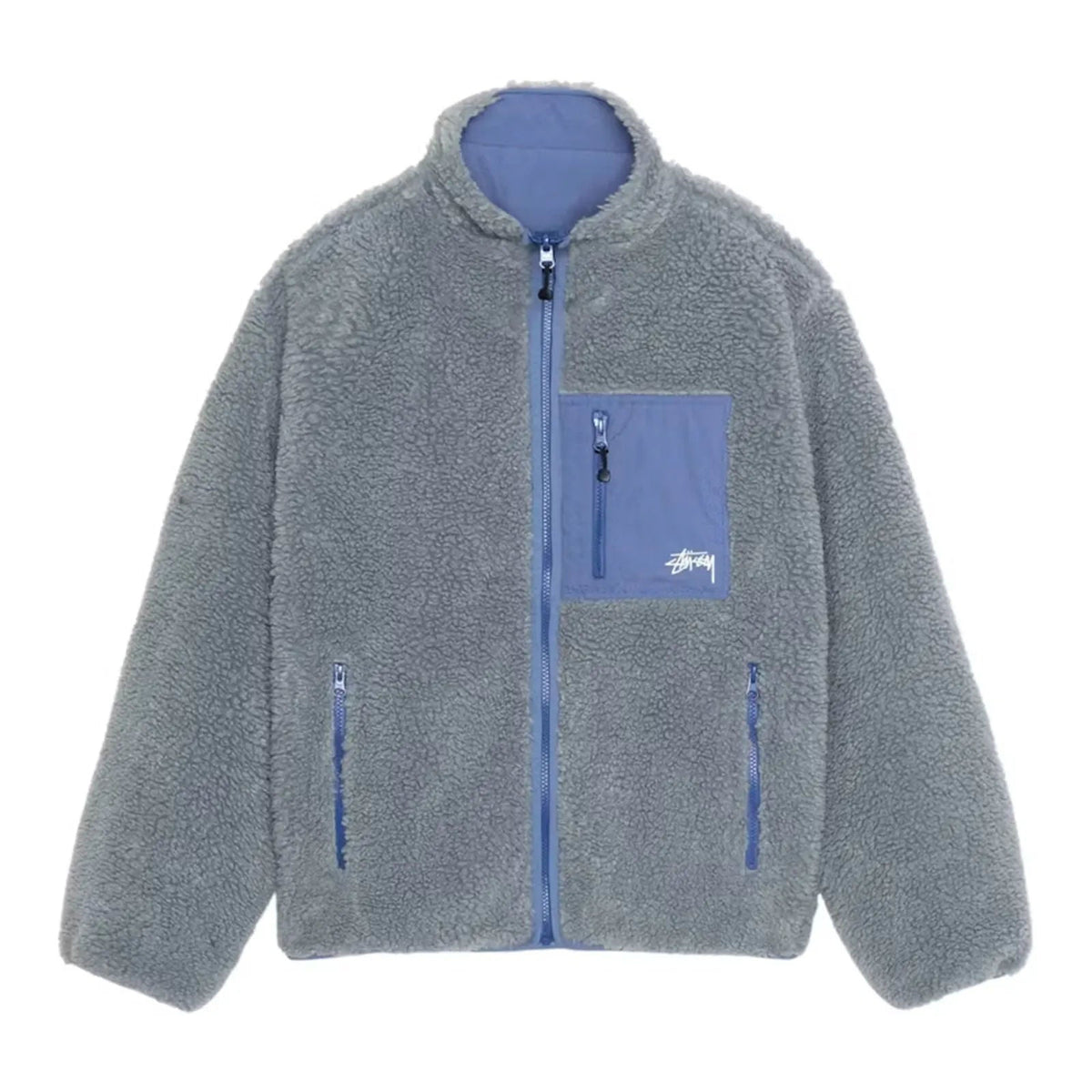 Sherpa Reversible Jacket, Bluestone