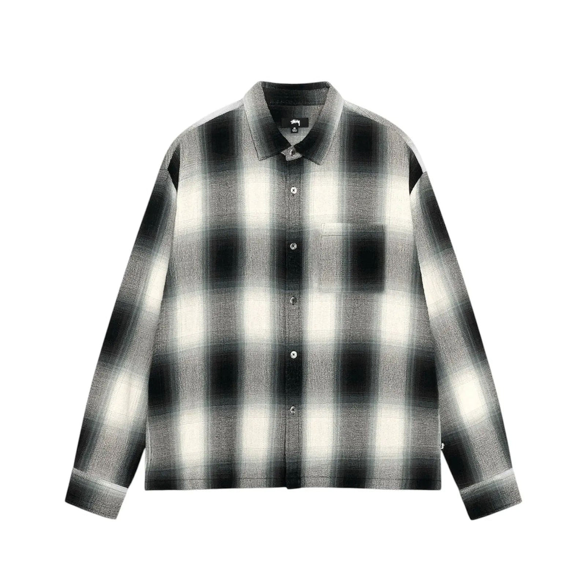 Loose Weave Plaid Shirt, Grey