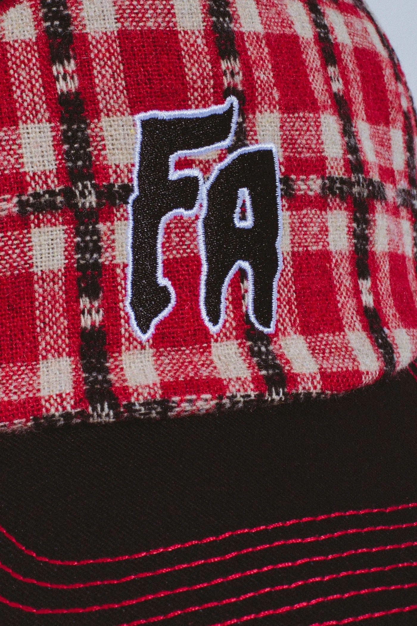 Seduction Plaid Hat, Red Plaid