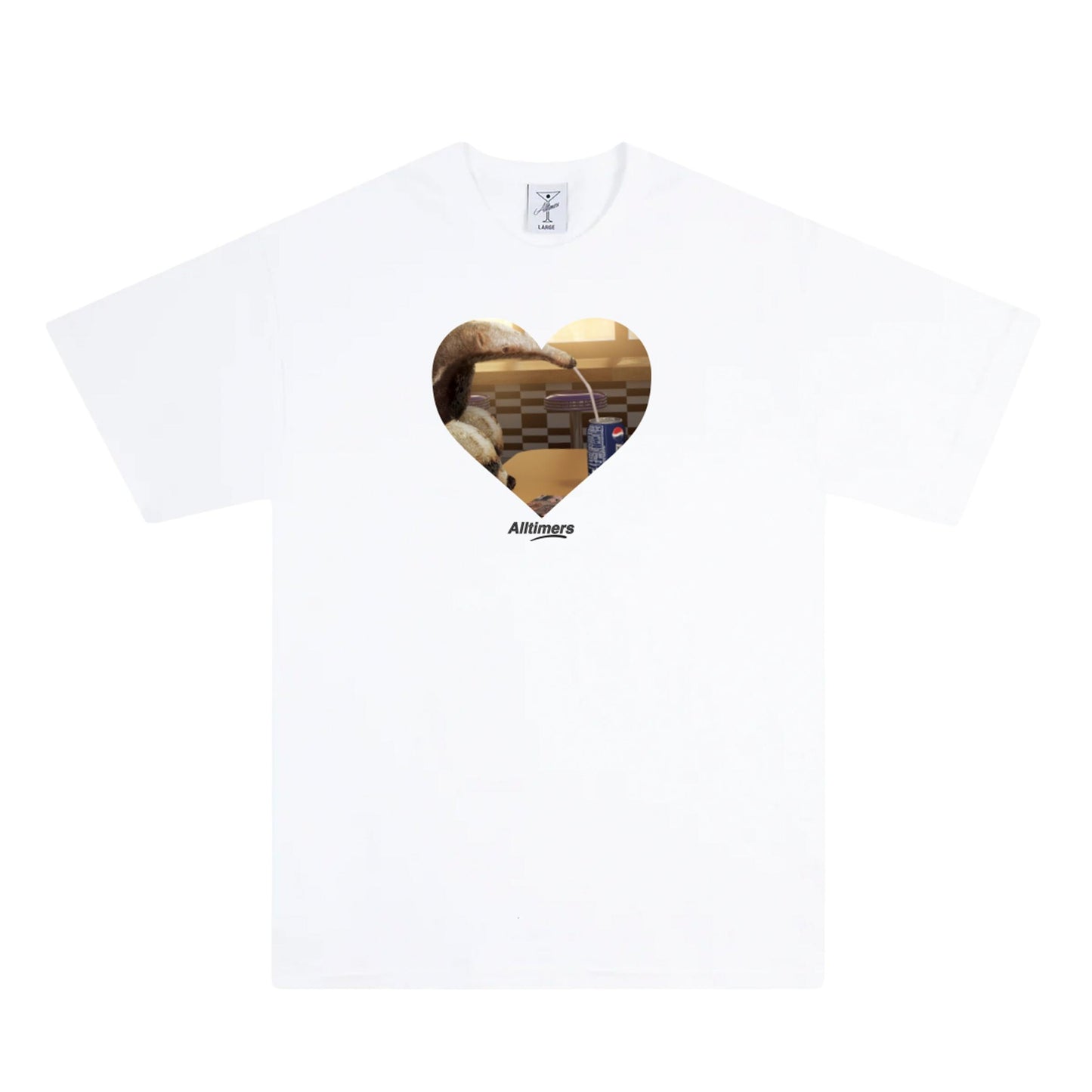 Ant Eater Enjoying a Pepsi Tee, White