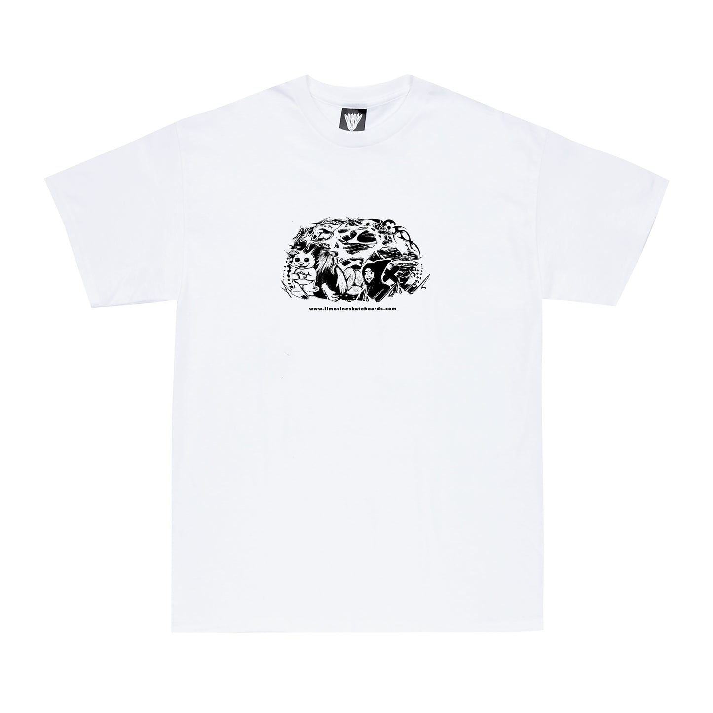 Brain Collage Tee, White