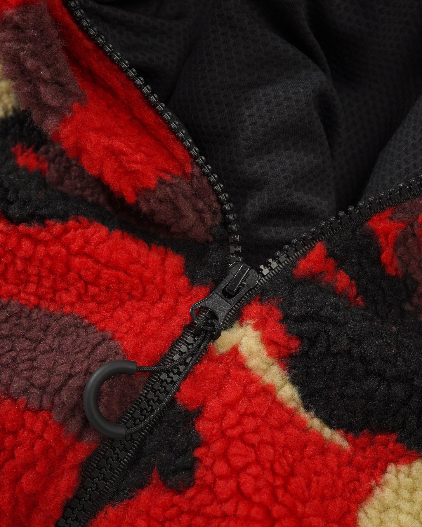 Camo Sherpa Jacket, Red