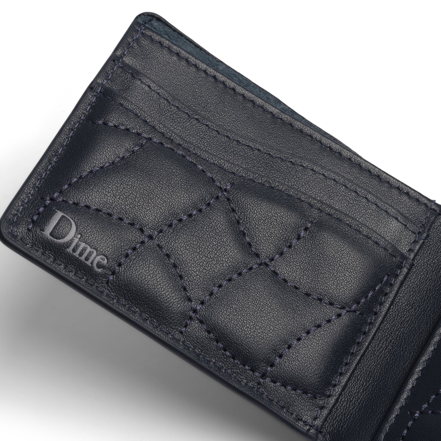 Quilted Bifold Wallet, Dark Blue