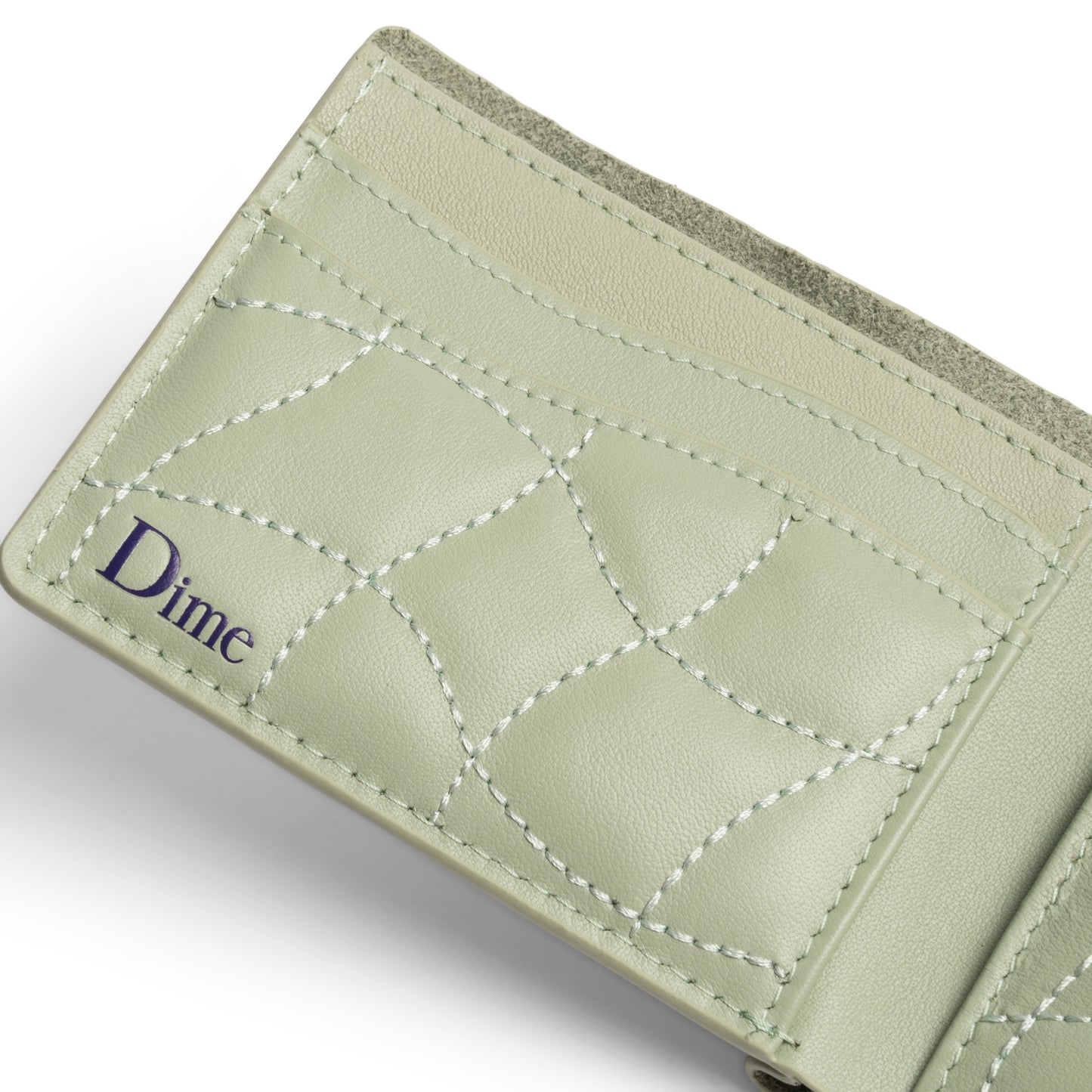 Quilted Bifold Wallet, Sage