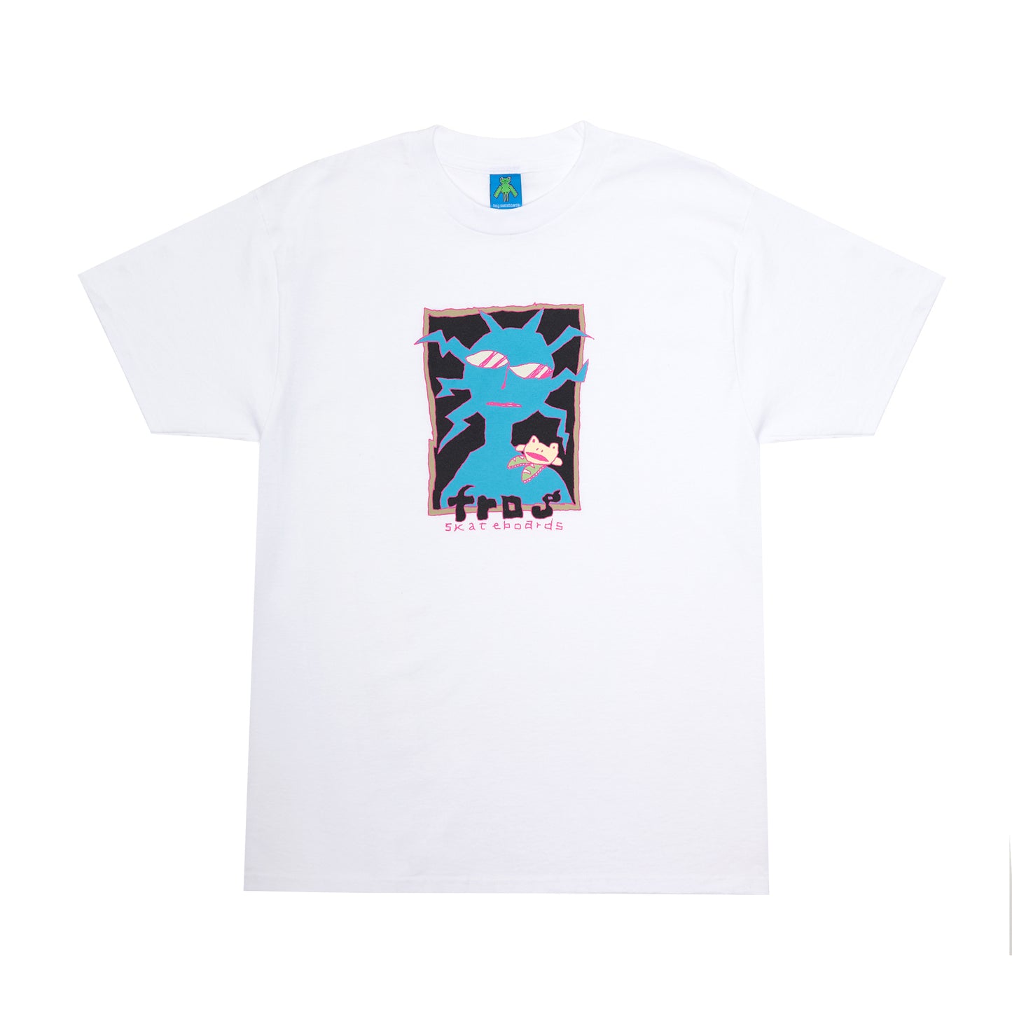Shoulder Frog Tee, White