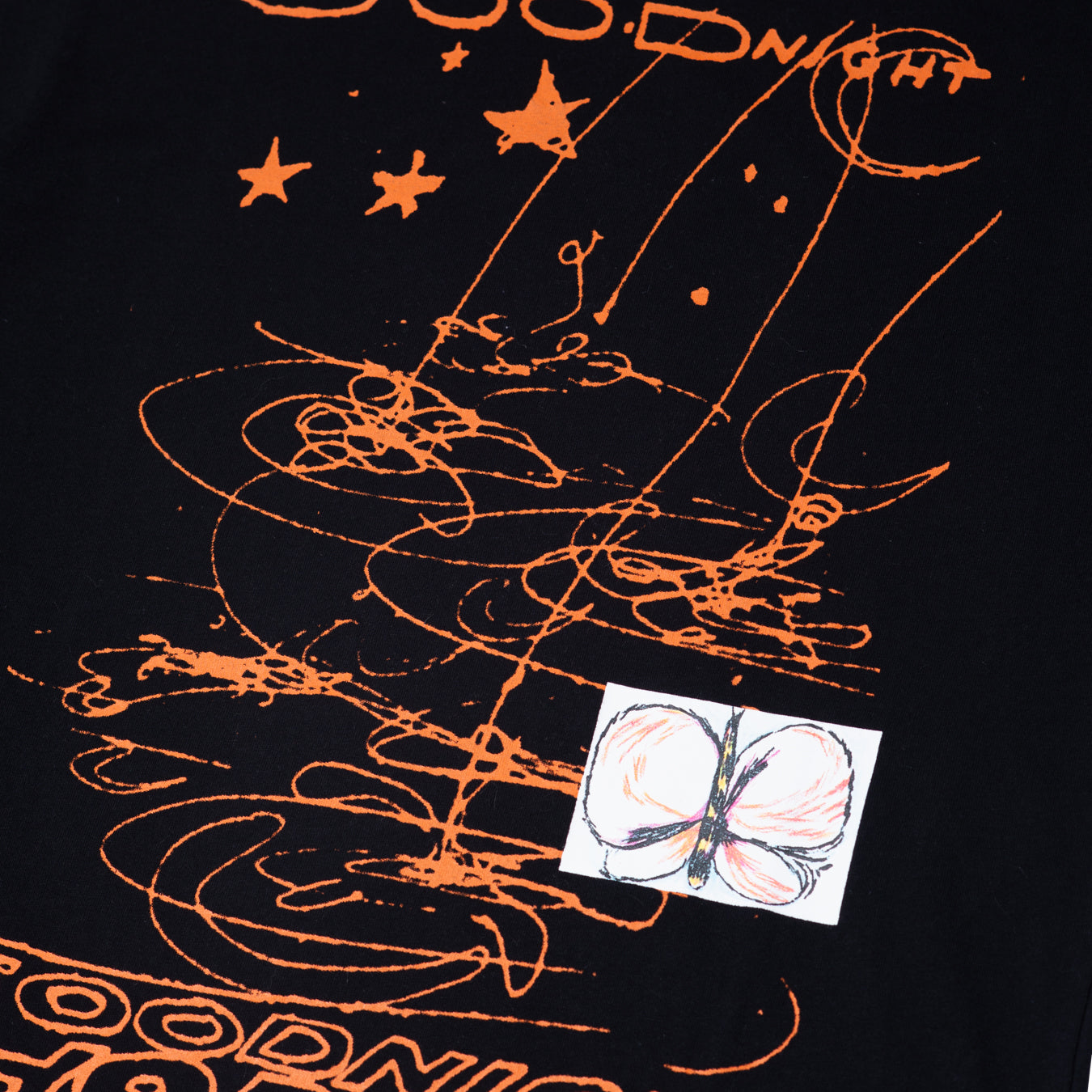Goodnight Tee, Black/Orange