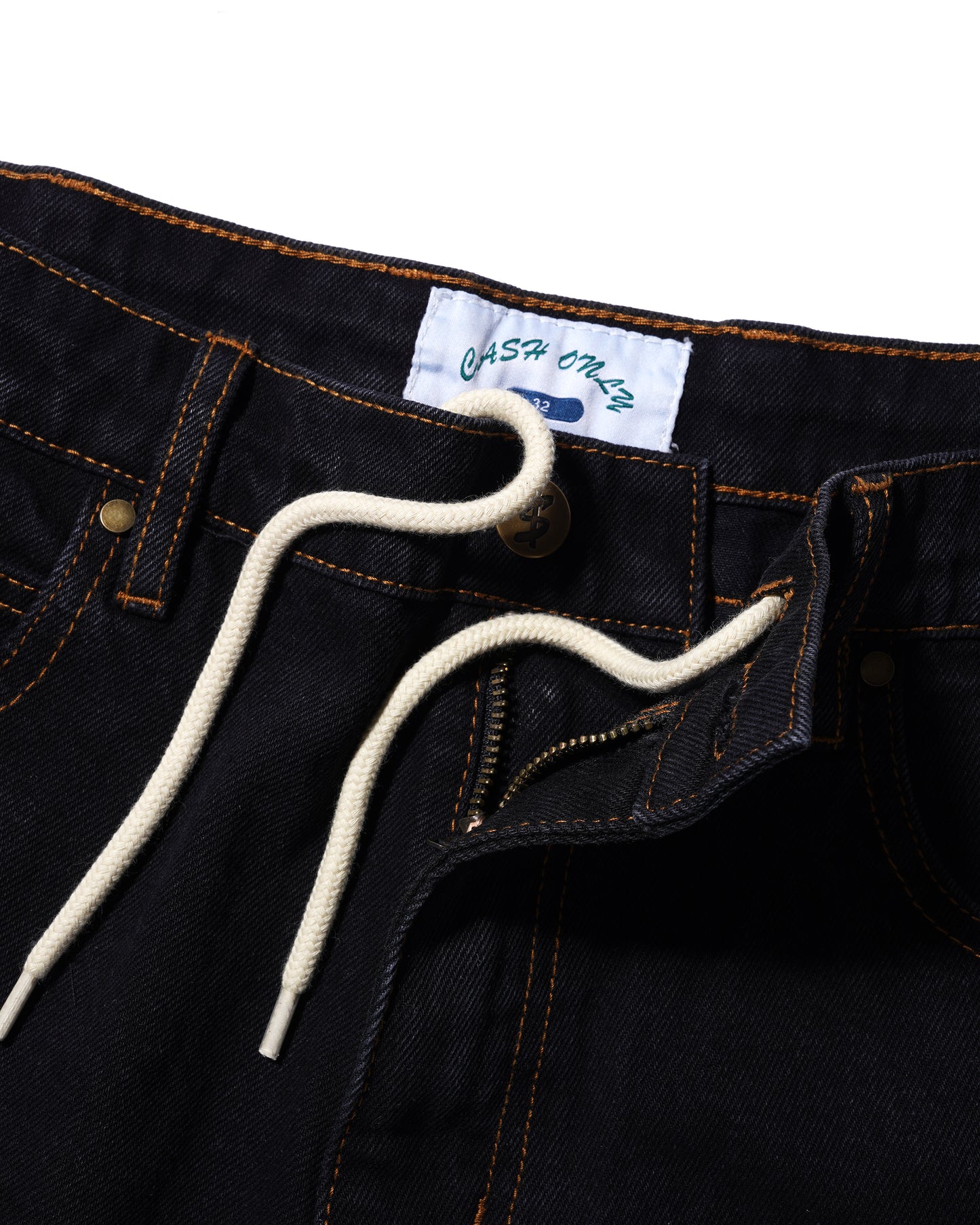 Jeans Denim Shorts, Black