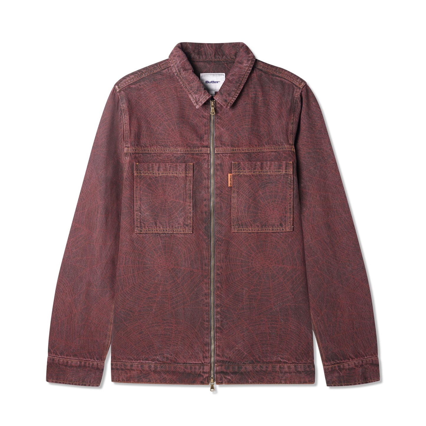 Overdye Web Denim Jacket, Brick