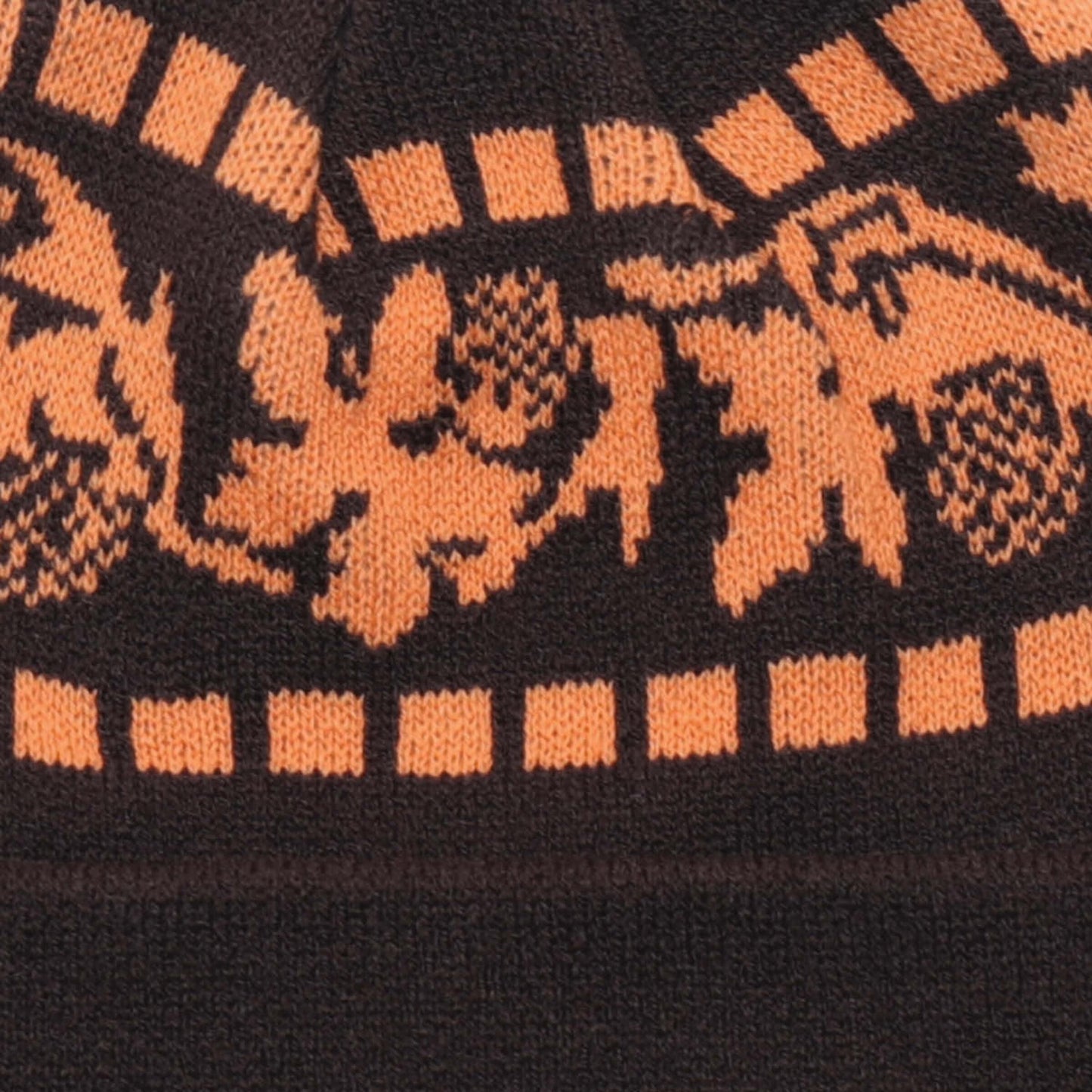 Vine Beanie, Brown / Orange