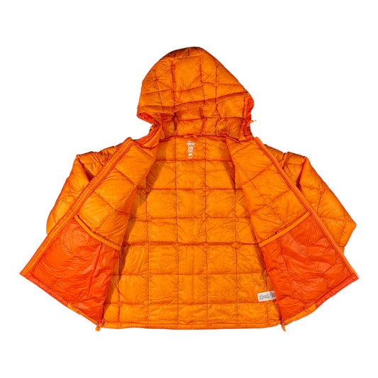 Mid Weight Hooded Puffer Coat, Orange
