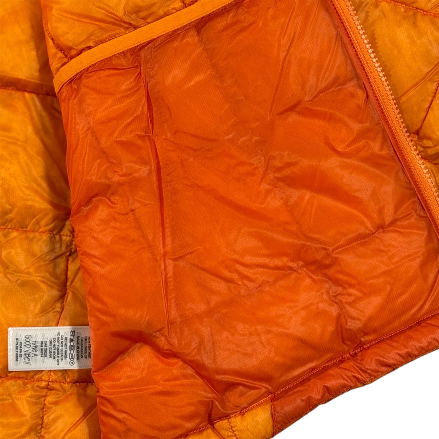 Mid Weight Hooded Puffer Coat, Orange
