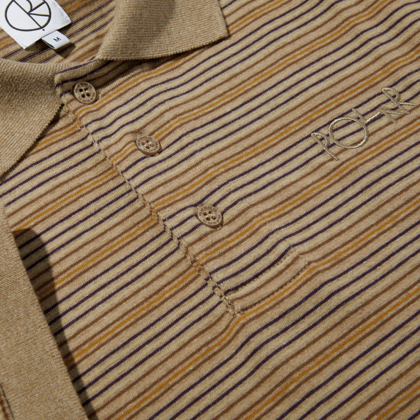Stripe Polo Shirt, Camel