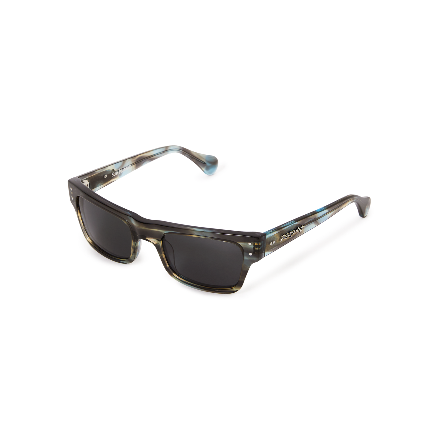 Hideo Sunglasses, Teal Smoke