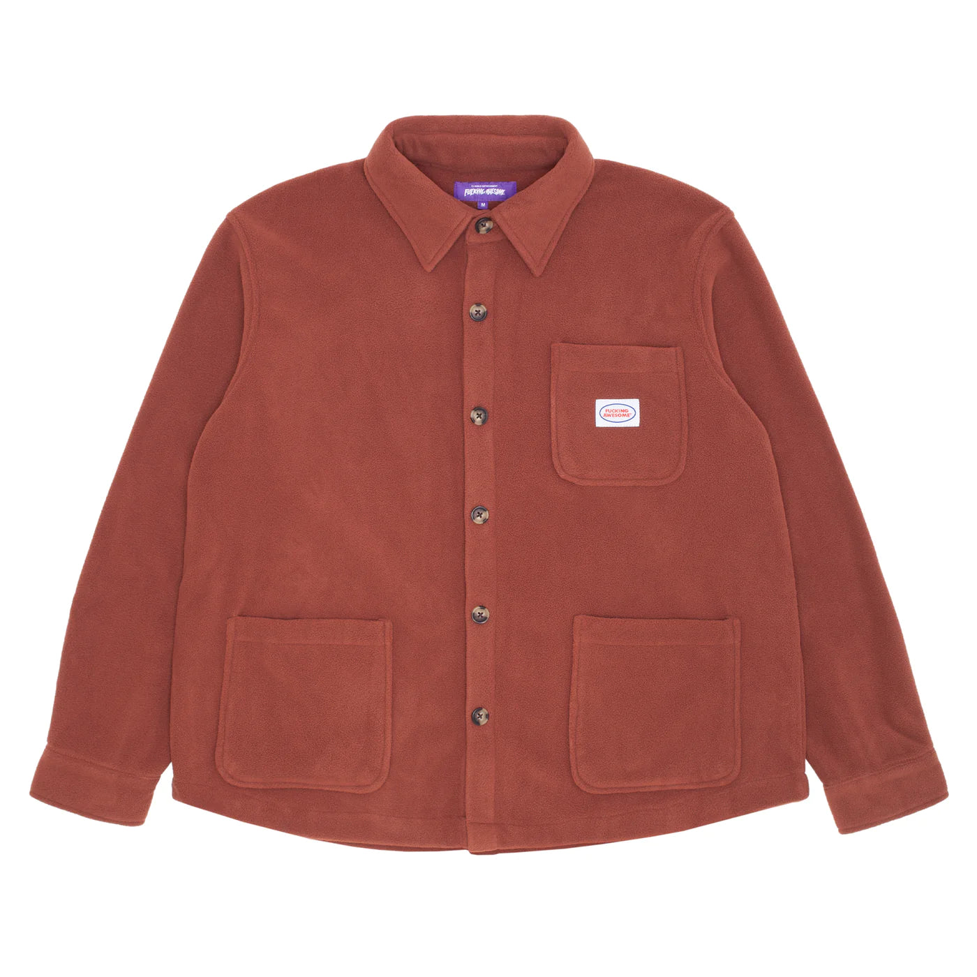 Polar Fleece Overshirt, Brown