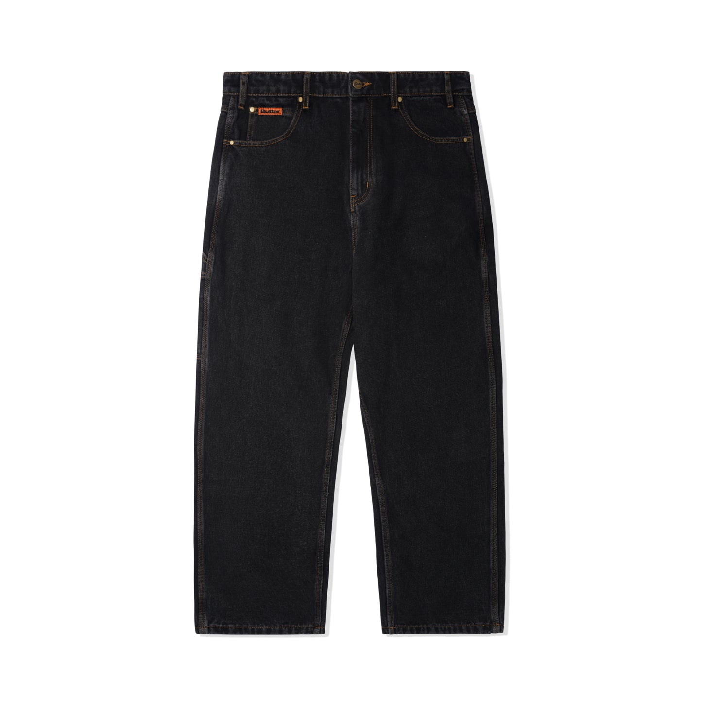 Relaxed Denim Jeans, Black