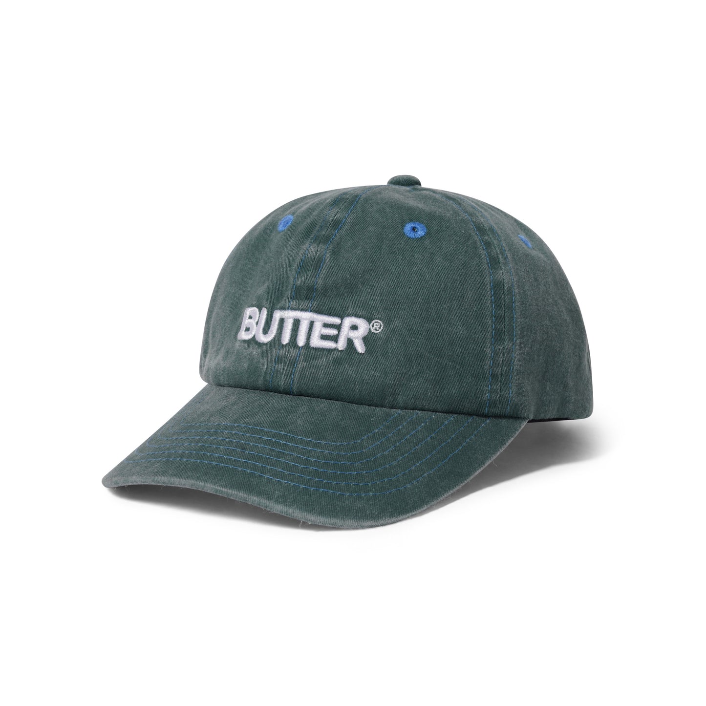 Rounded Logo 6 Panel Cap, Jade
