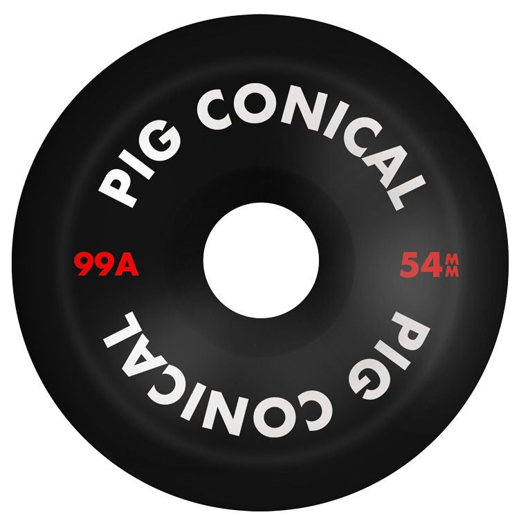 Black Conical Wheels, 54mm