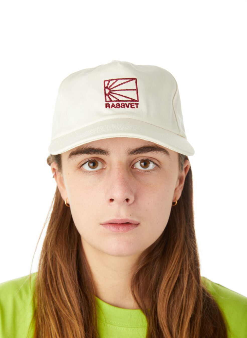 5 Panel Logo Cap, Light Beige