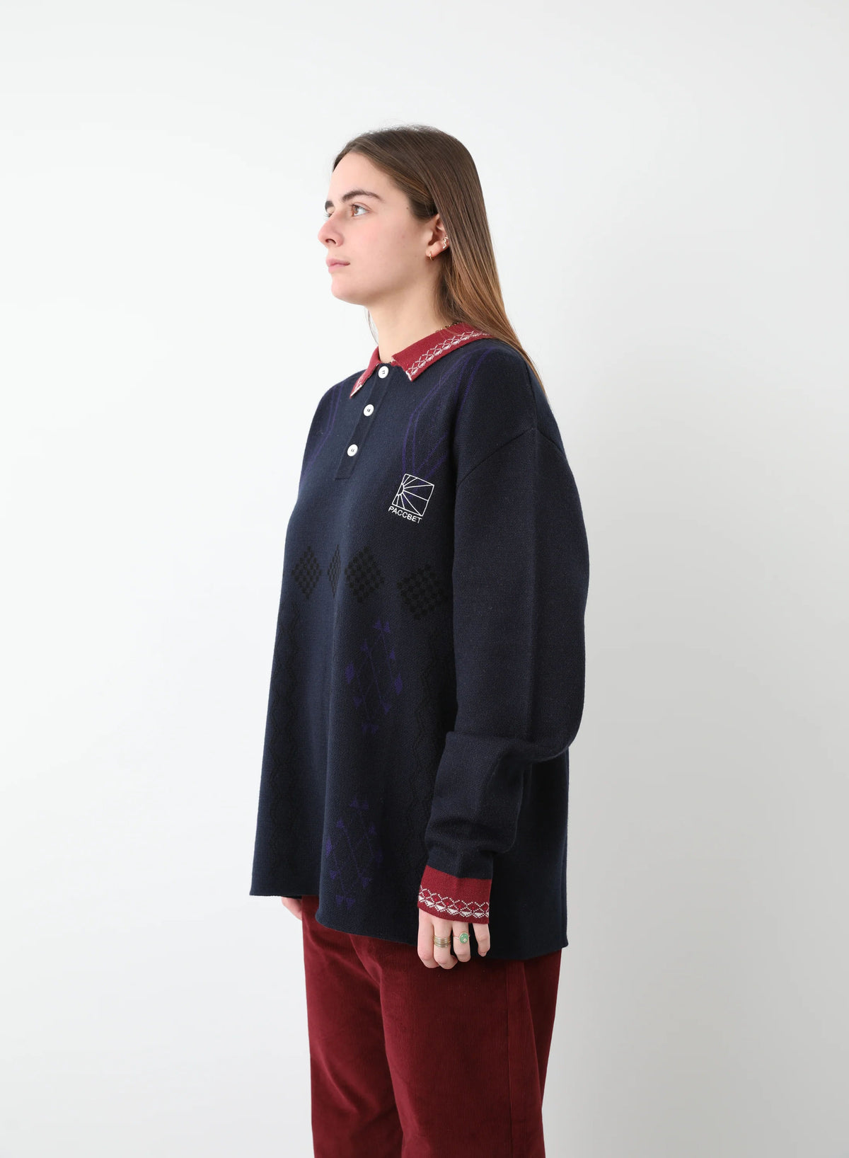 Logo Polo Knit, Navy