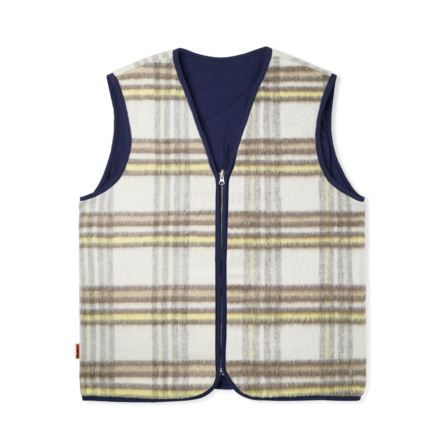 Reversible Hairy Vest, Navy