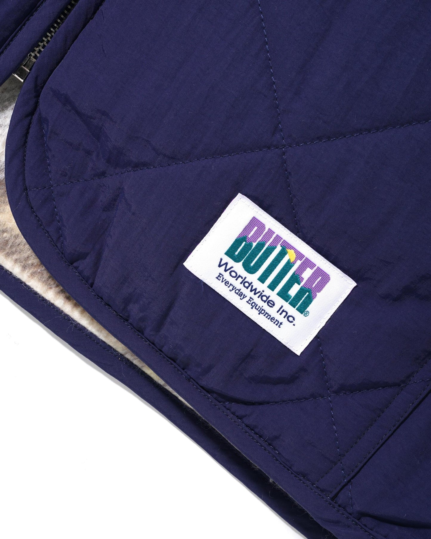 Reversible Hairy Vest, Navy