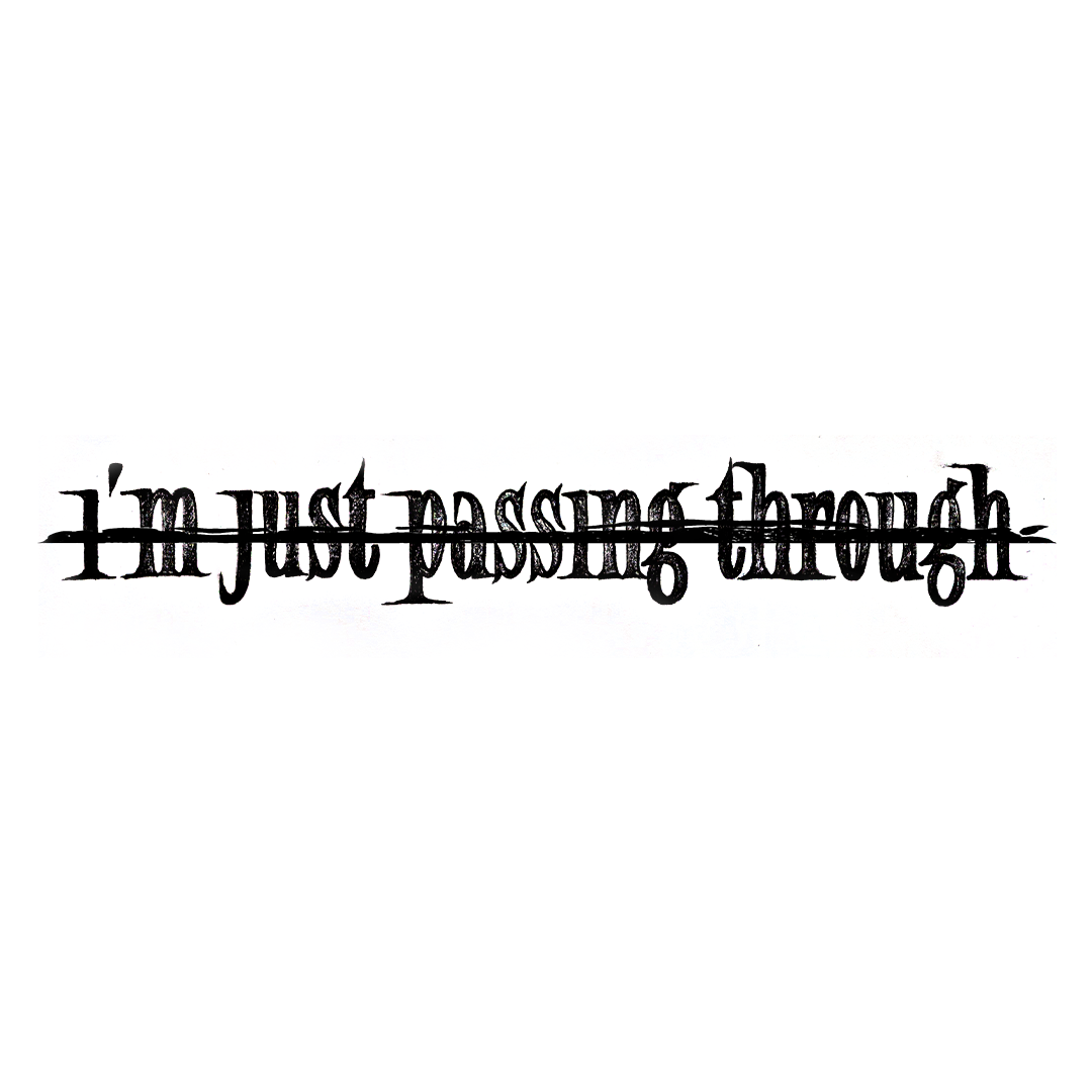 Passing Through Tee, White