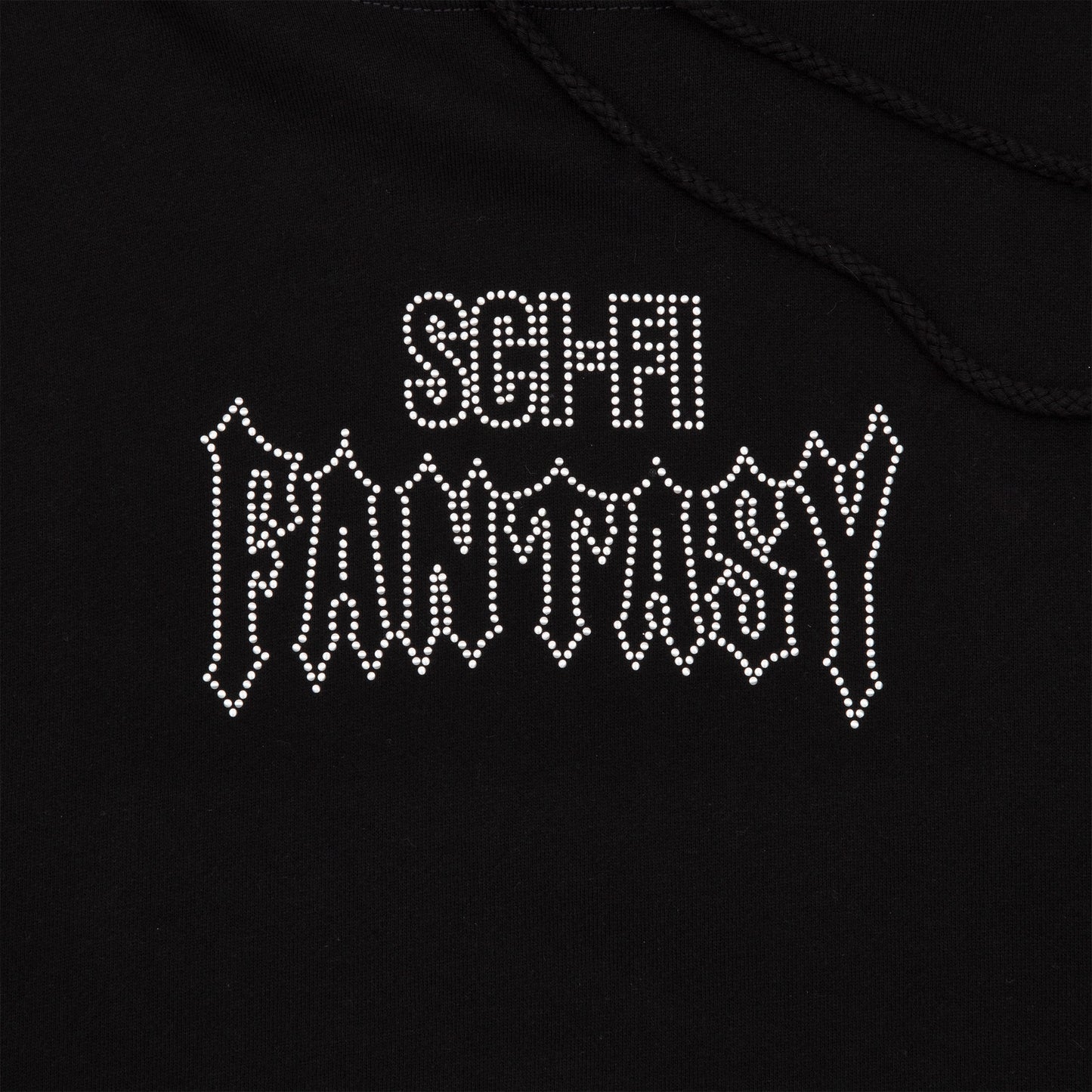 Biker Studded Hood, Black