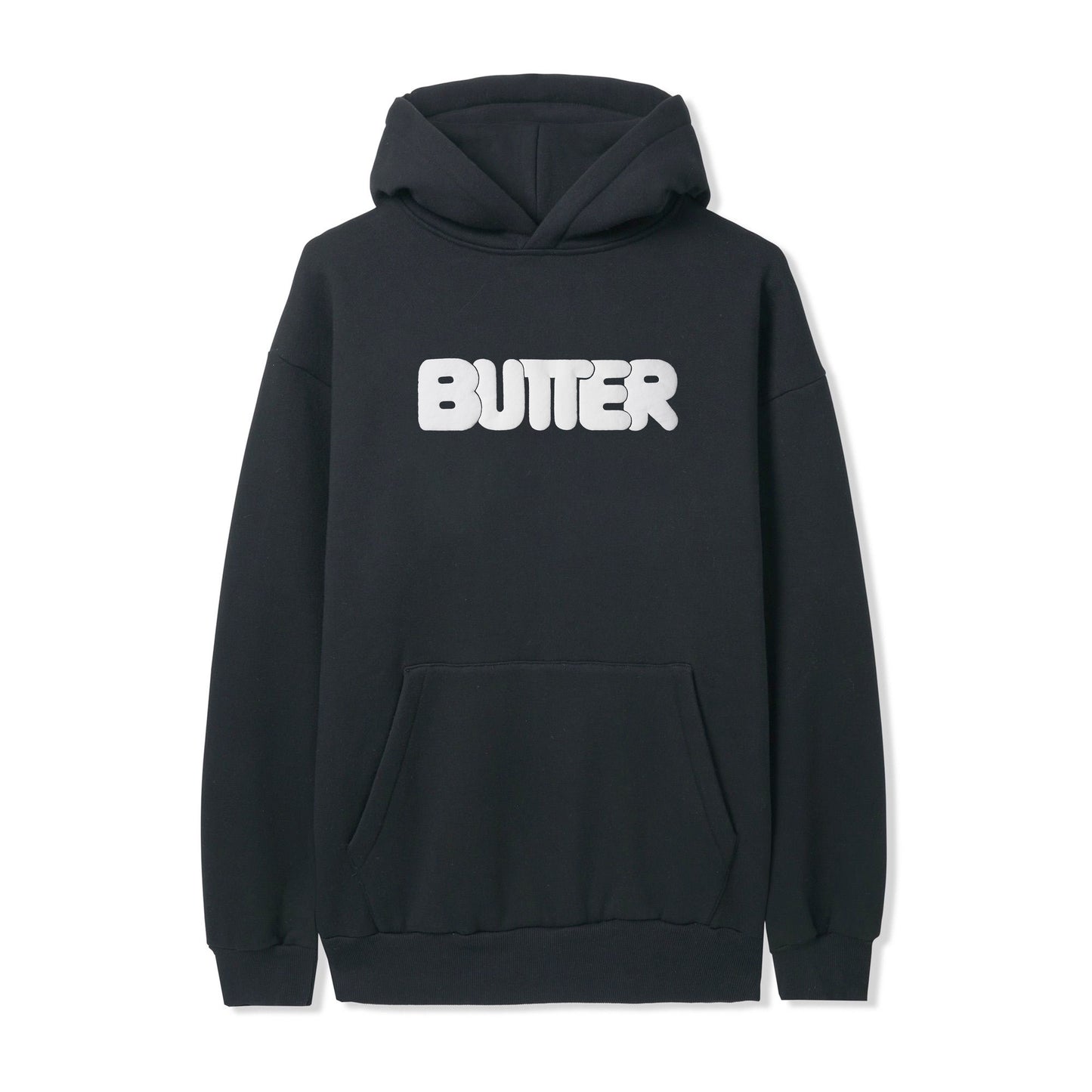 Puff Rounded Logo Hood, Washed Black