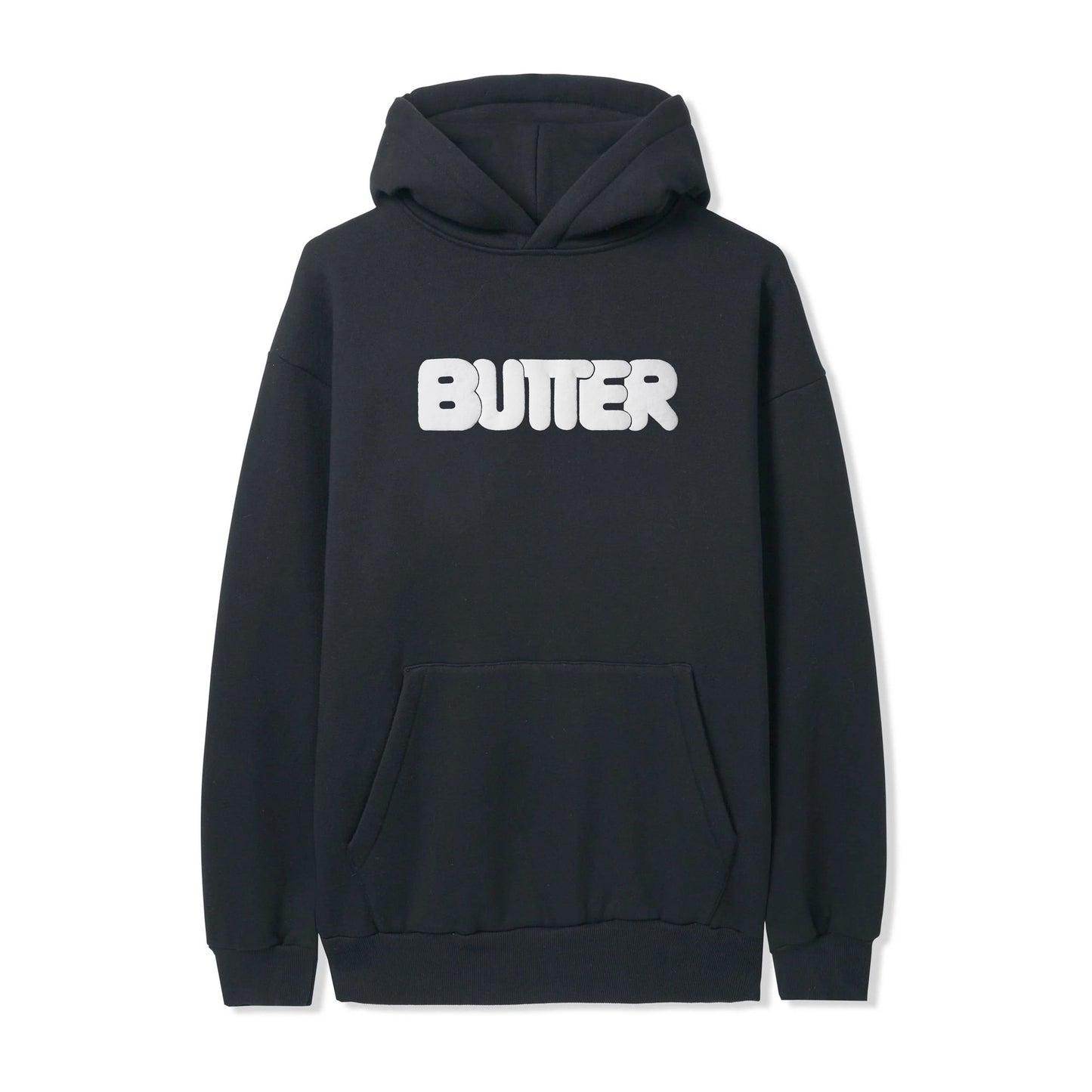 Puff Rounded Logo Hood, Washed Black