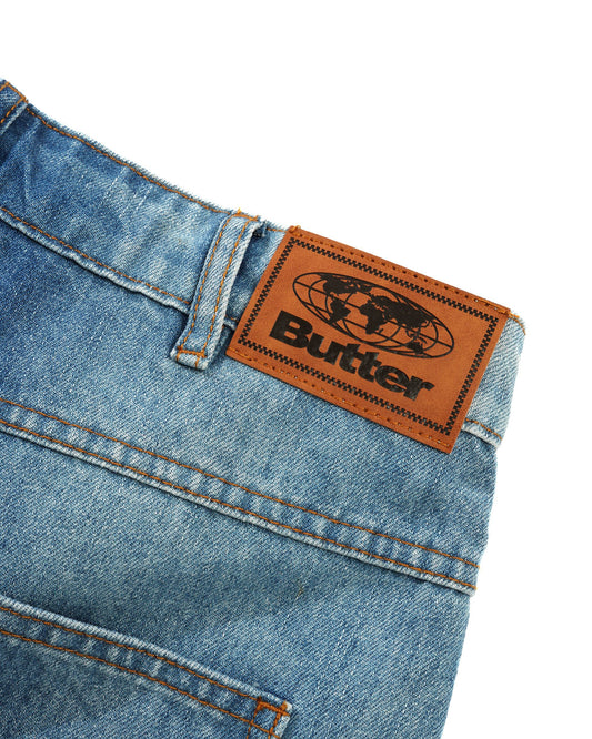 Encounter Denim Shorts, Washed Blue
