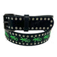 Gecko Rhinestone Belt, Black