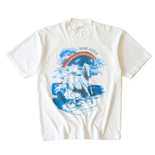 Rainbow Horse Tee, White