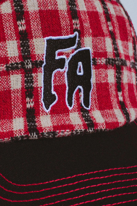 Seduction Plaid Hat, Red Plaid