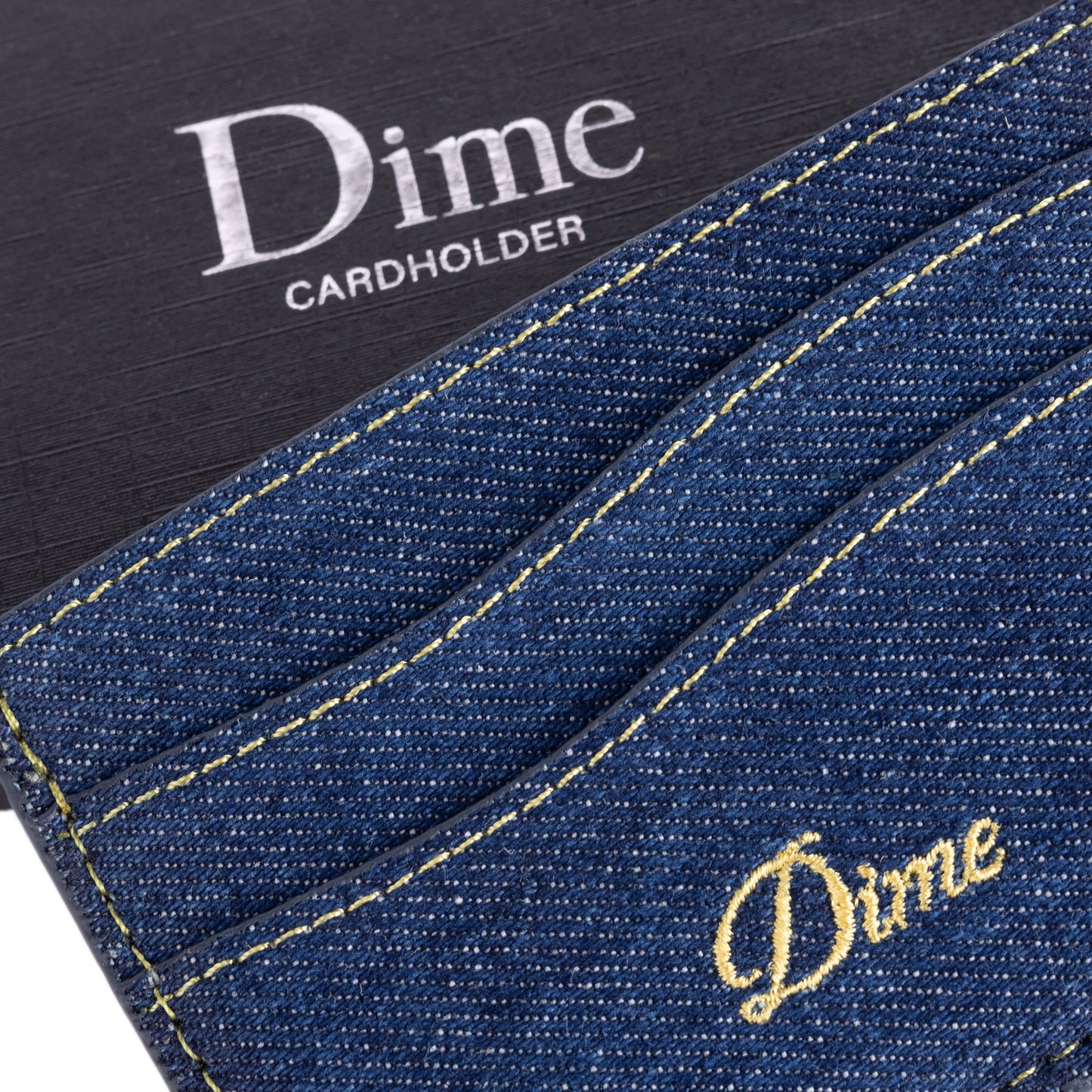 Cursive Cardholder, Indigo Denim