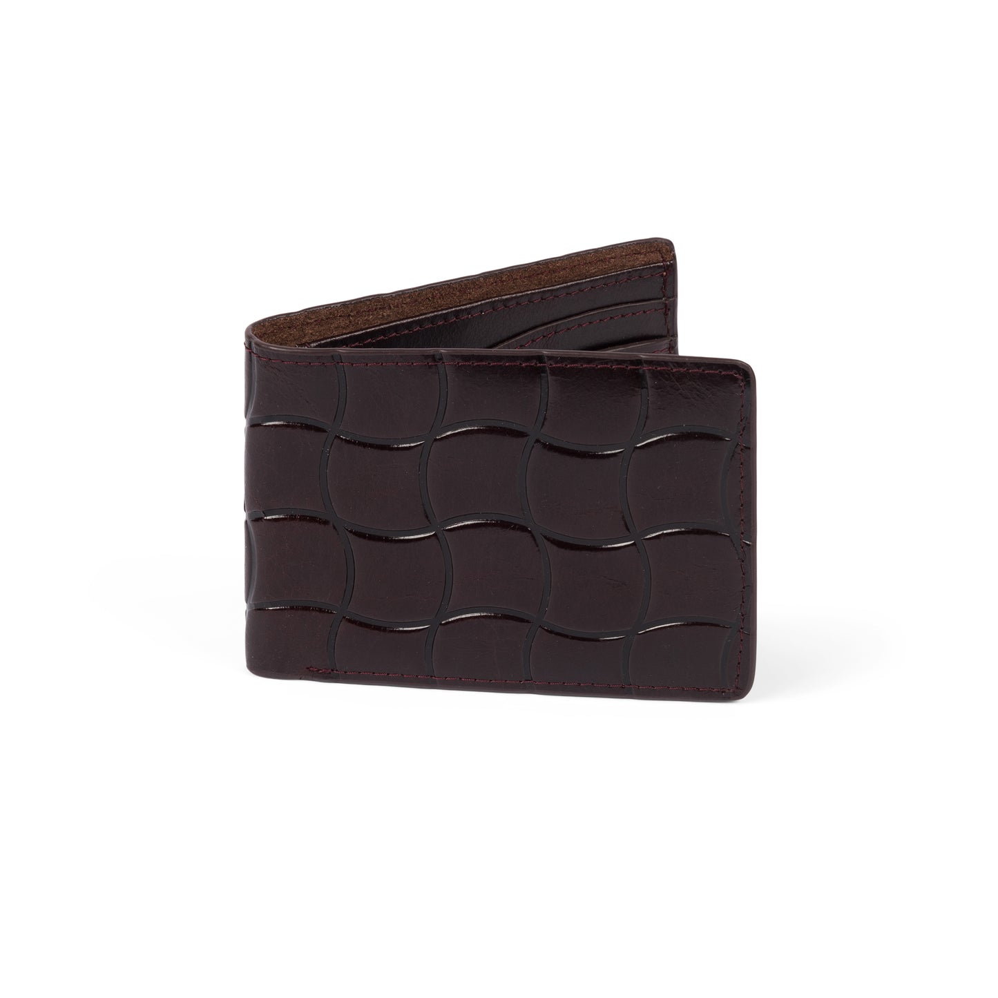 Classic Quilted Wallet, Burgundy