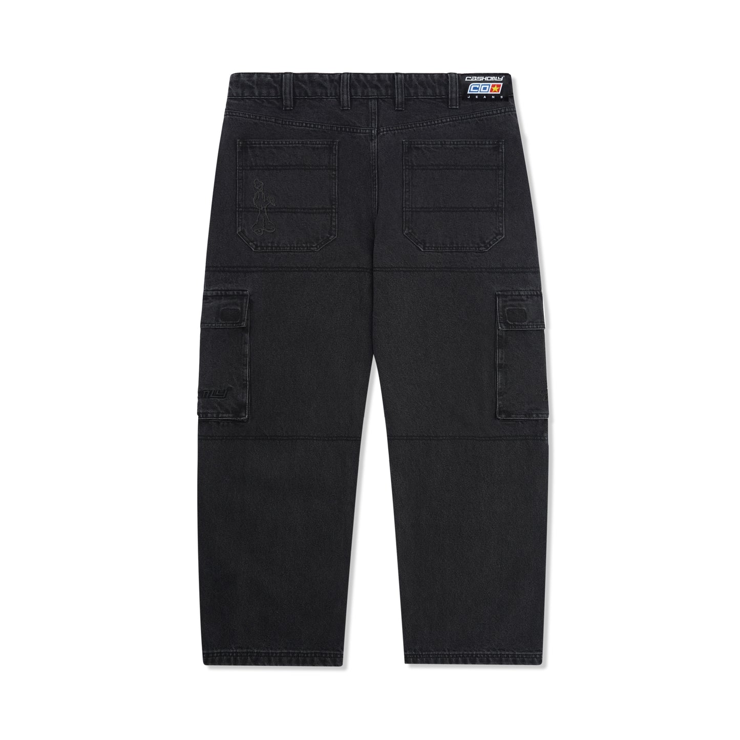 Aleka Cargo Jeans, Black