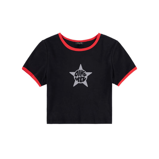 Star Baby Tee, Black