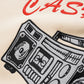 Boombox Nylon Applique Crewneck, Cream
