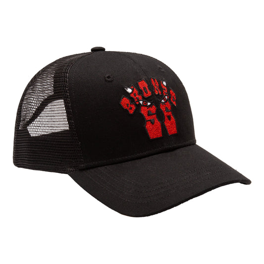 Bullseye Trucker Hat, Black