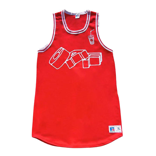 Block Basketball Jersey, Red