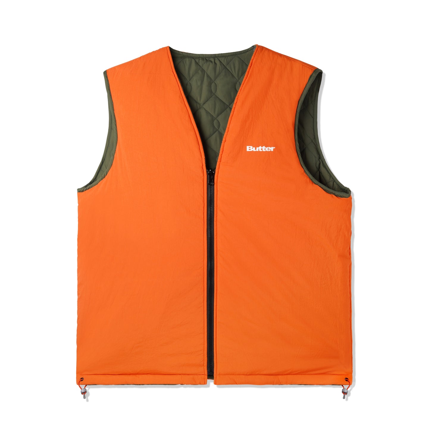 Chainlink Reversible Vest, Army/Orange