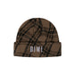 Wavy Plaid Cuff Beanie, Wood