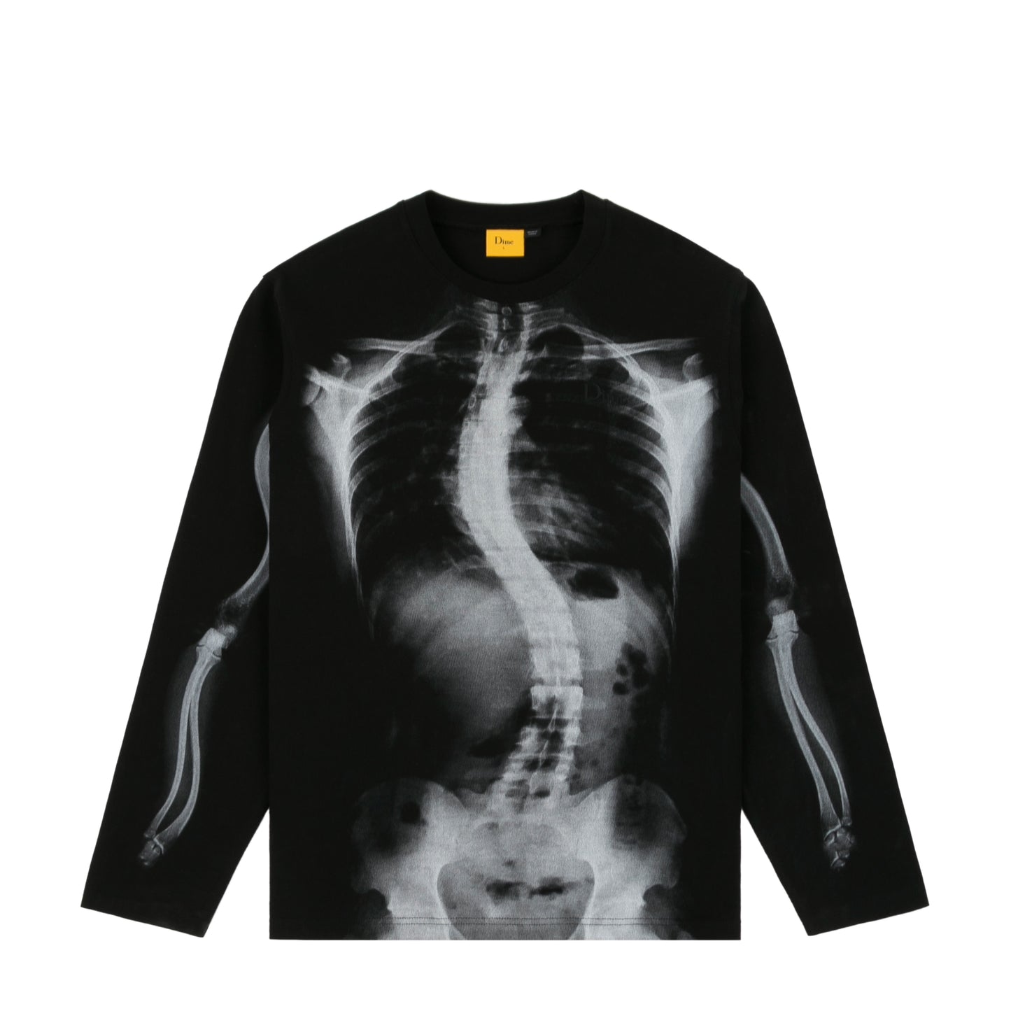 Waves Bones Terry LS Shirt, Black