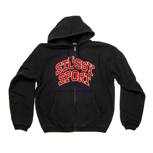 Stussy Sport Zip Hood, Black
