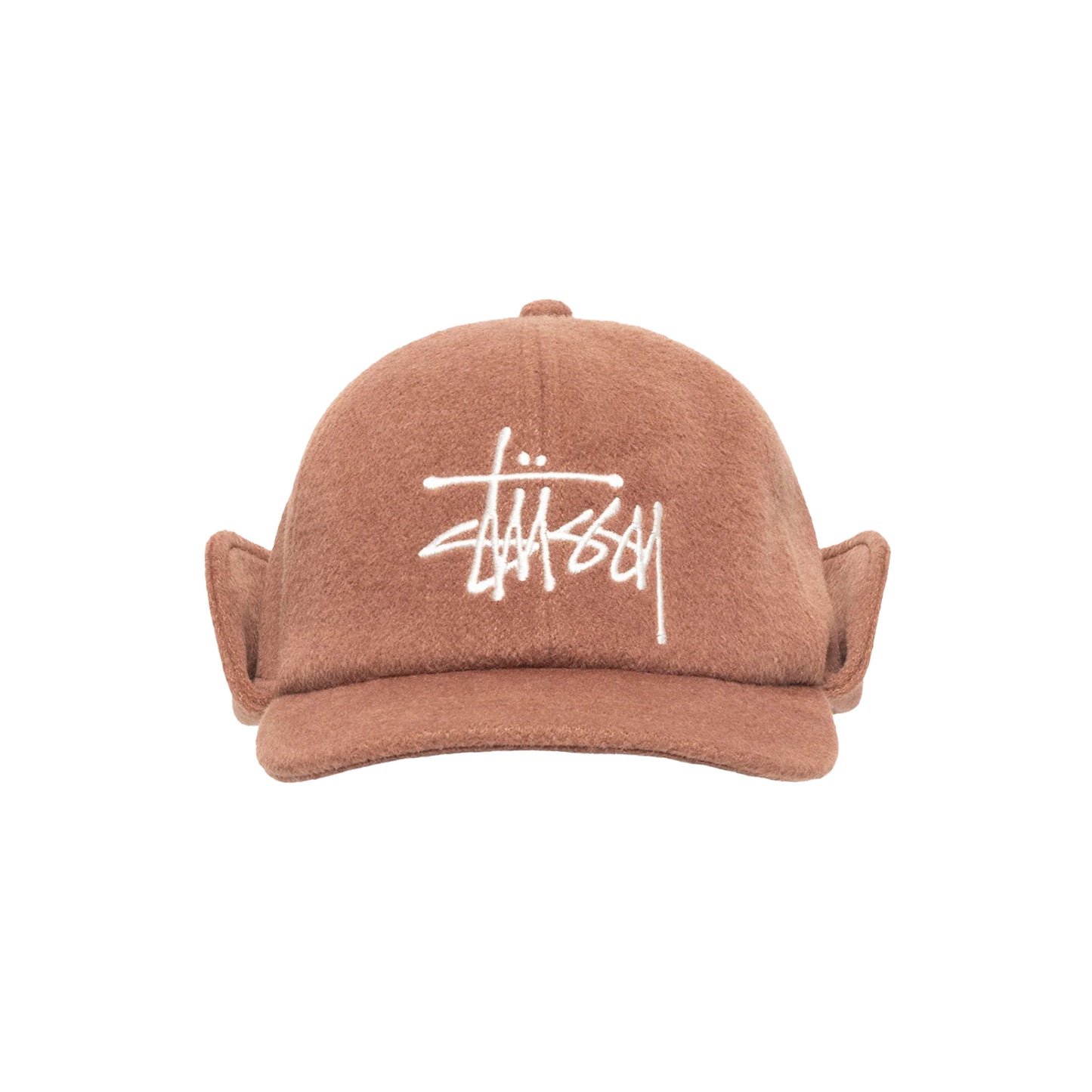 Ear Flap Wool Crown Cap, Brown