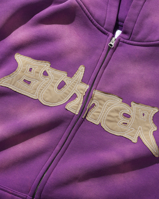 Encounter Zip Thru Hood, Washed Purple